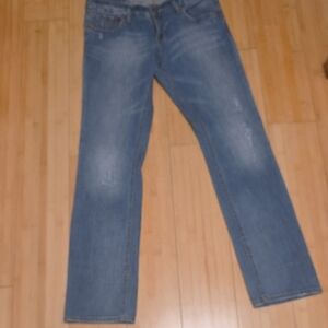 Express Women's Straight Leg Blue Jeans